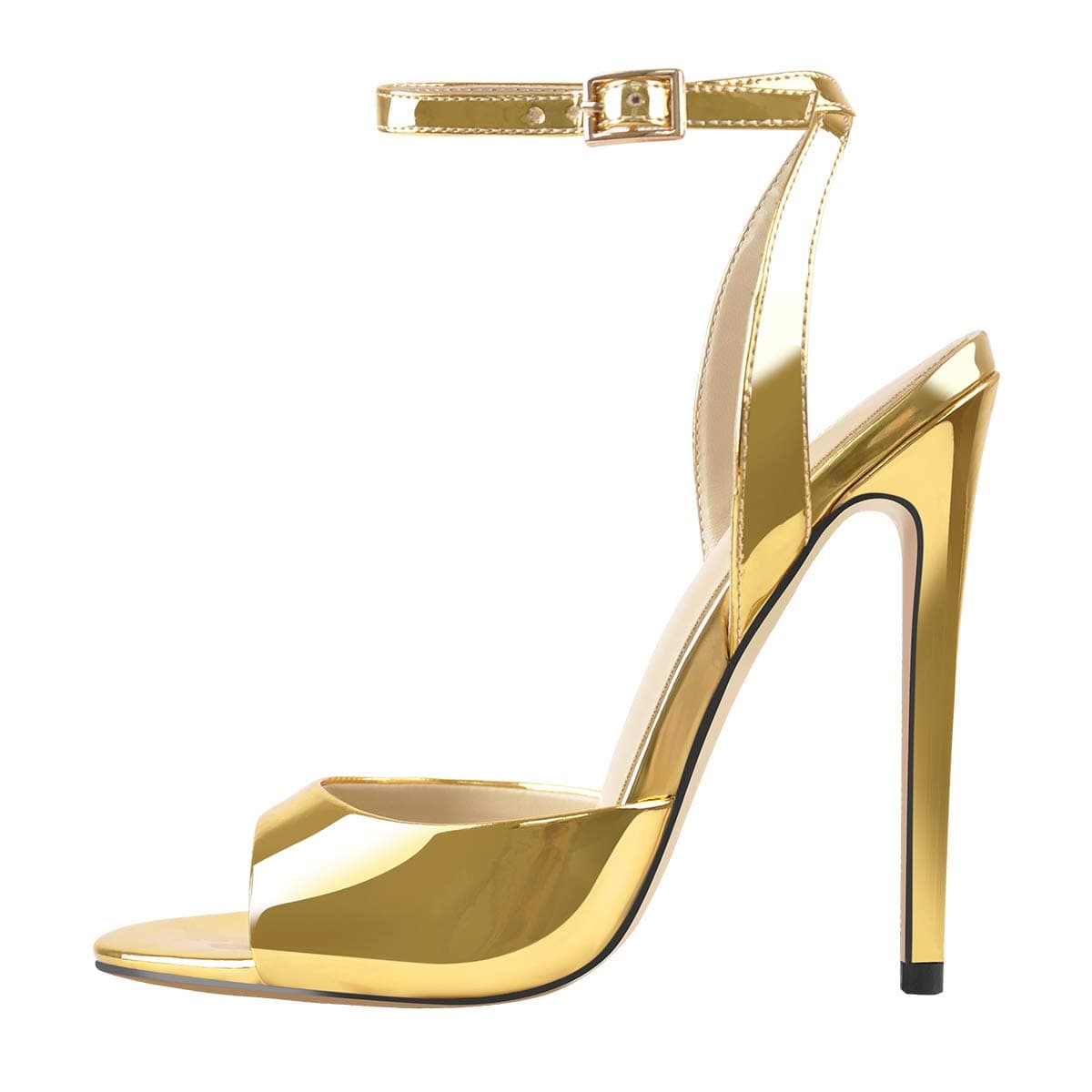 Richealnana Women's Gold Heeled Sandals