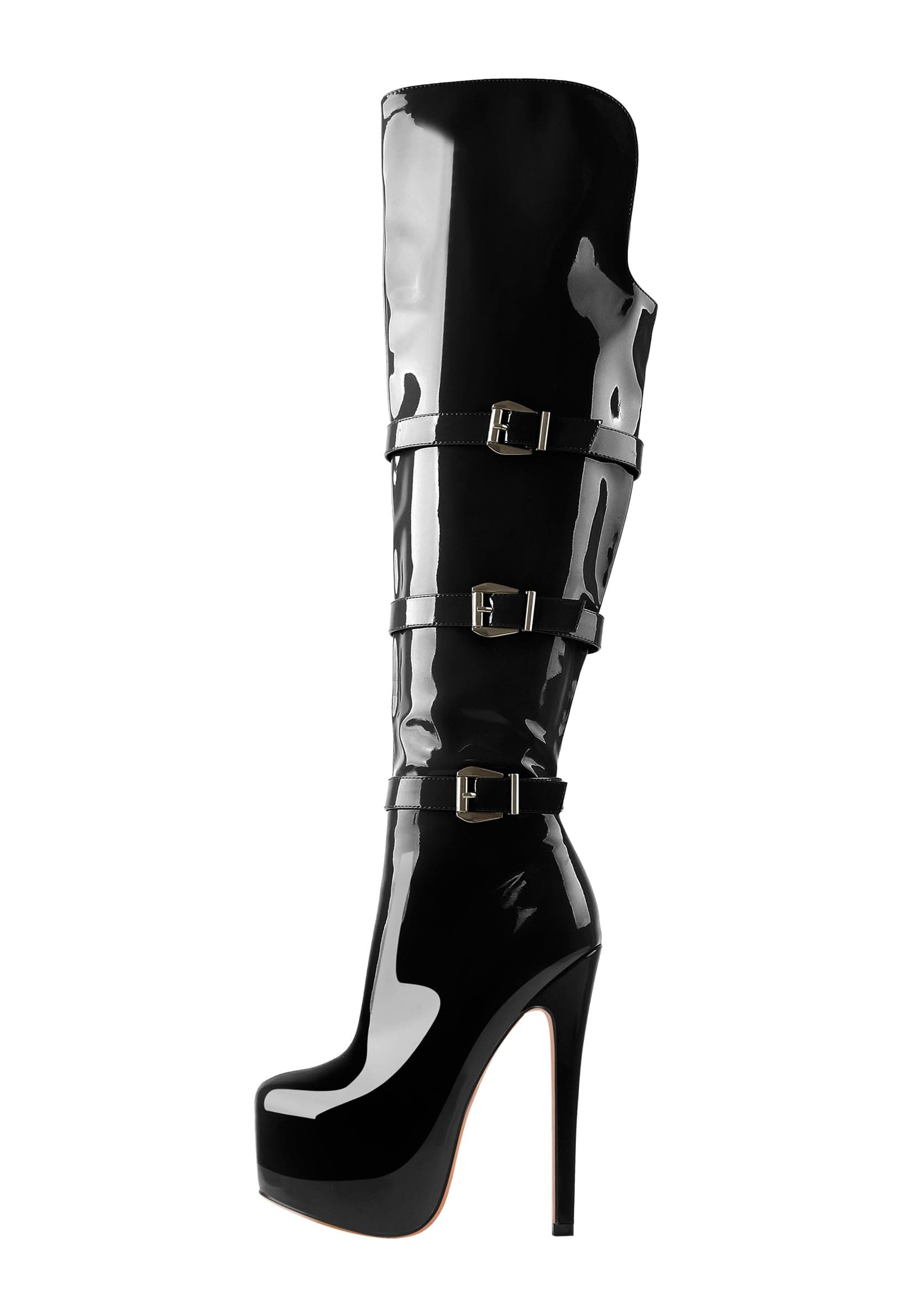 Richealnana Women's Over-the-Knee Lace-Up Zipper Boots