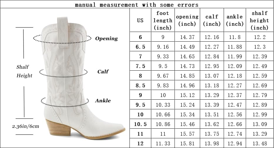 Zzheels Women Mid-calf Cowboy Boots