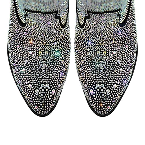 Richеalninni Sparkle Rhinestone Cowboy Boots for Women
