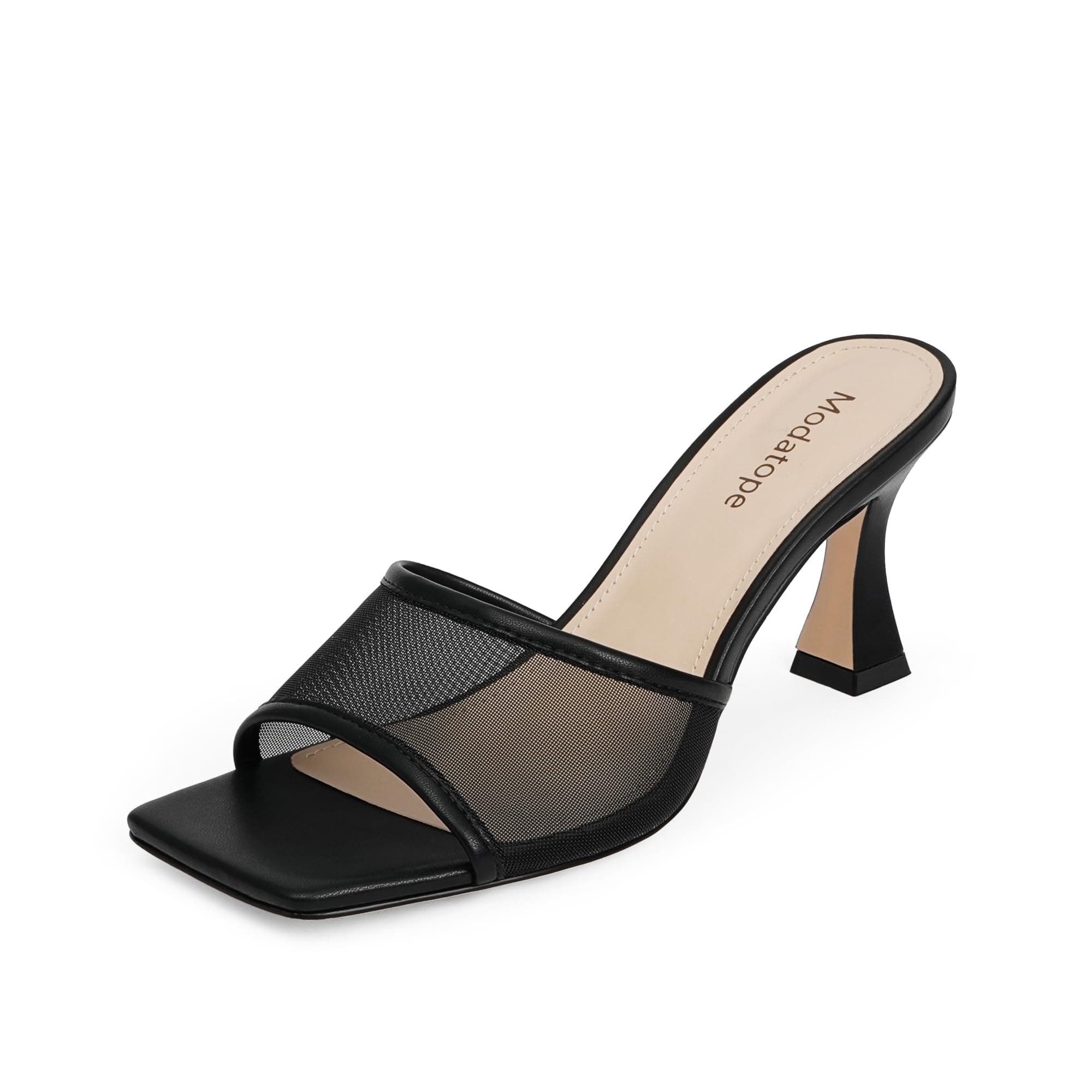 Modatope Women's Open Toe Heeled Sandals with Chunky Block Heel