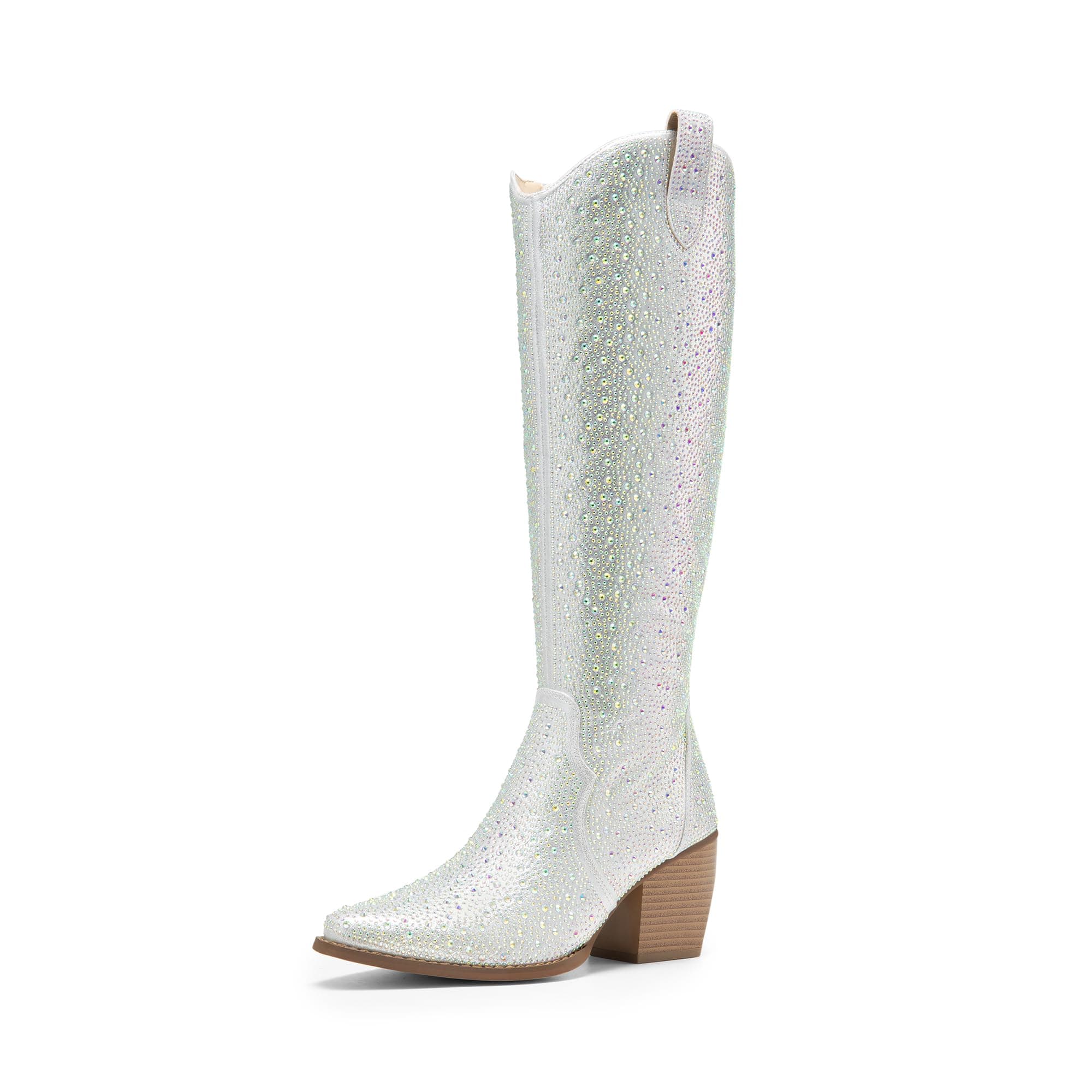 Dream Pairs Women's Comfortable Cowboy Boots - Embroidered Pointed Toe Zipper Heel