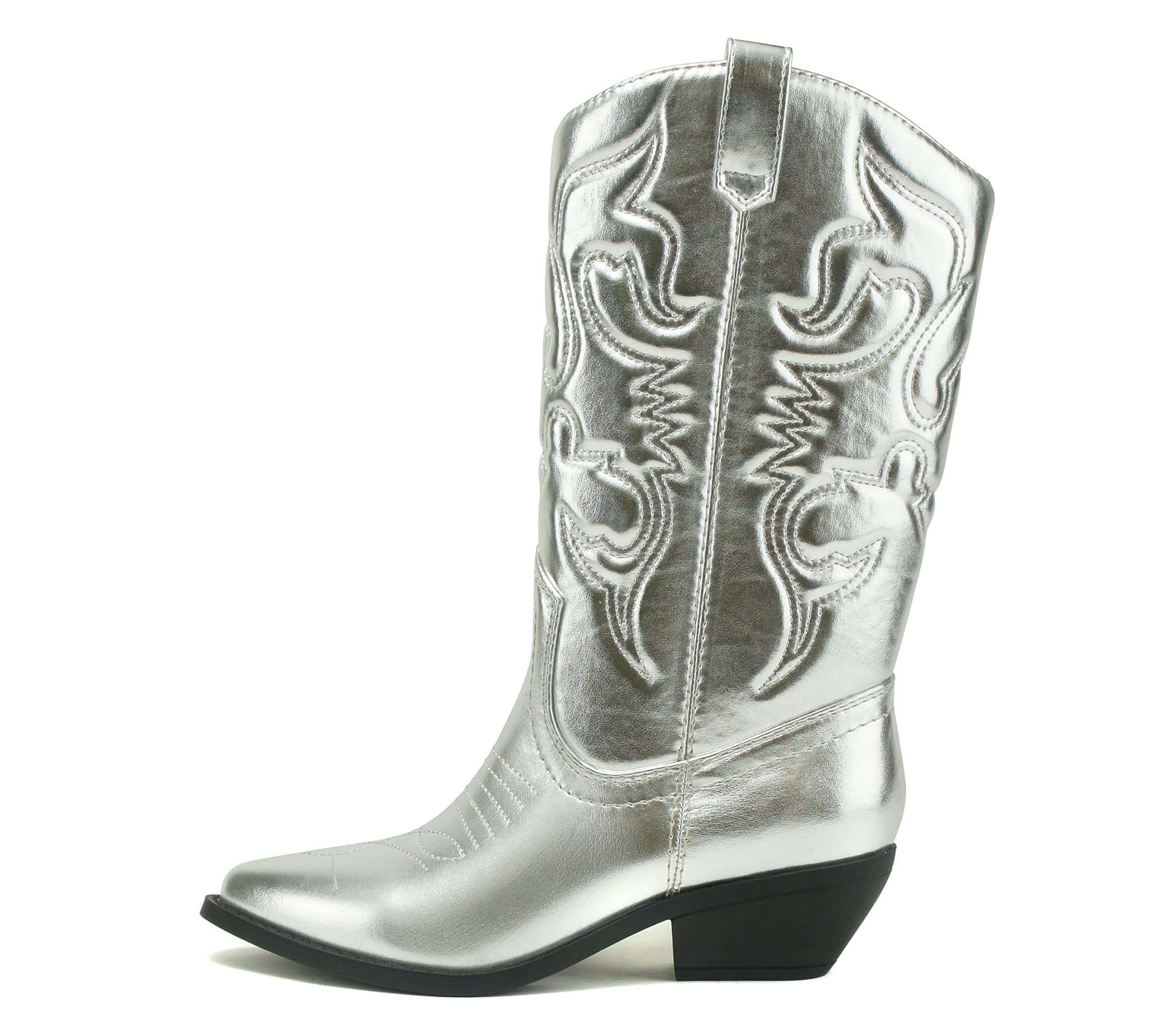 Women's Western Cowboy Stiched Pointed Toe Ankle Boot - RENO Fashion Boots