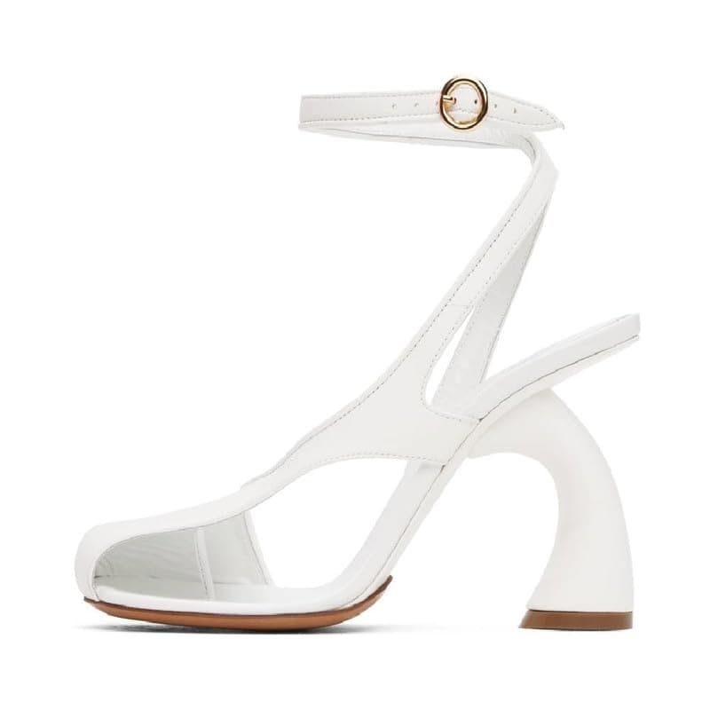 Richealnana Women's Square Toe Ankle Strap Chunky Heel Sandals