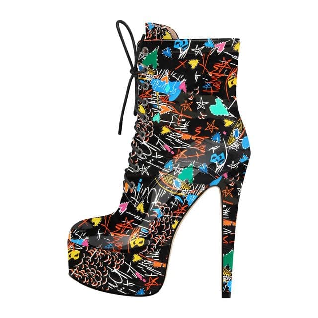 Richealnana Women's Platform Stiletto Heel Ankle Boots Voters for Party Prom