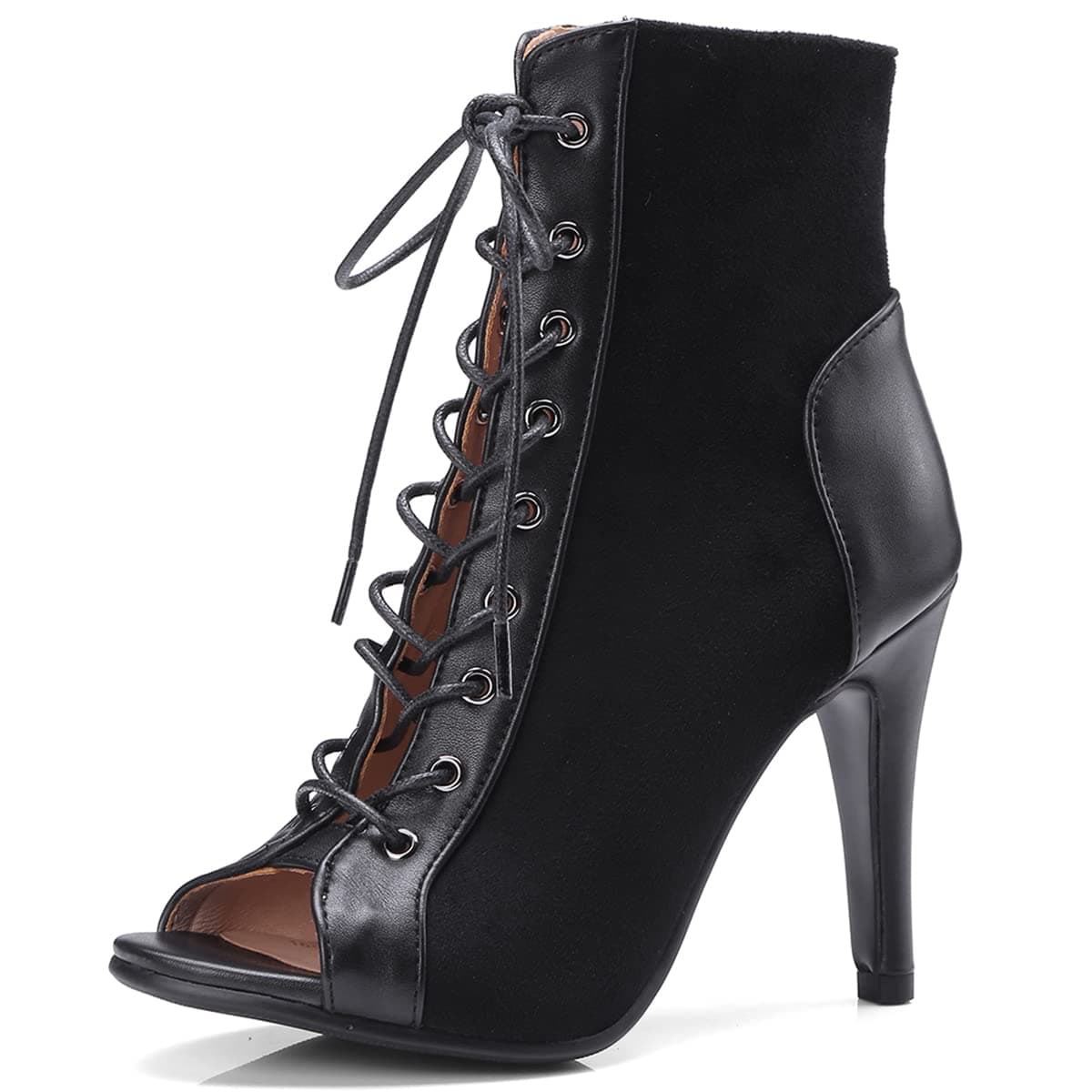 Roimaash Women's Burju Lace-Up Dance Heels 7/10CM