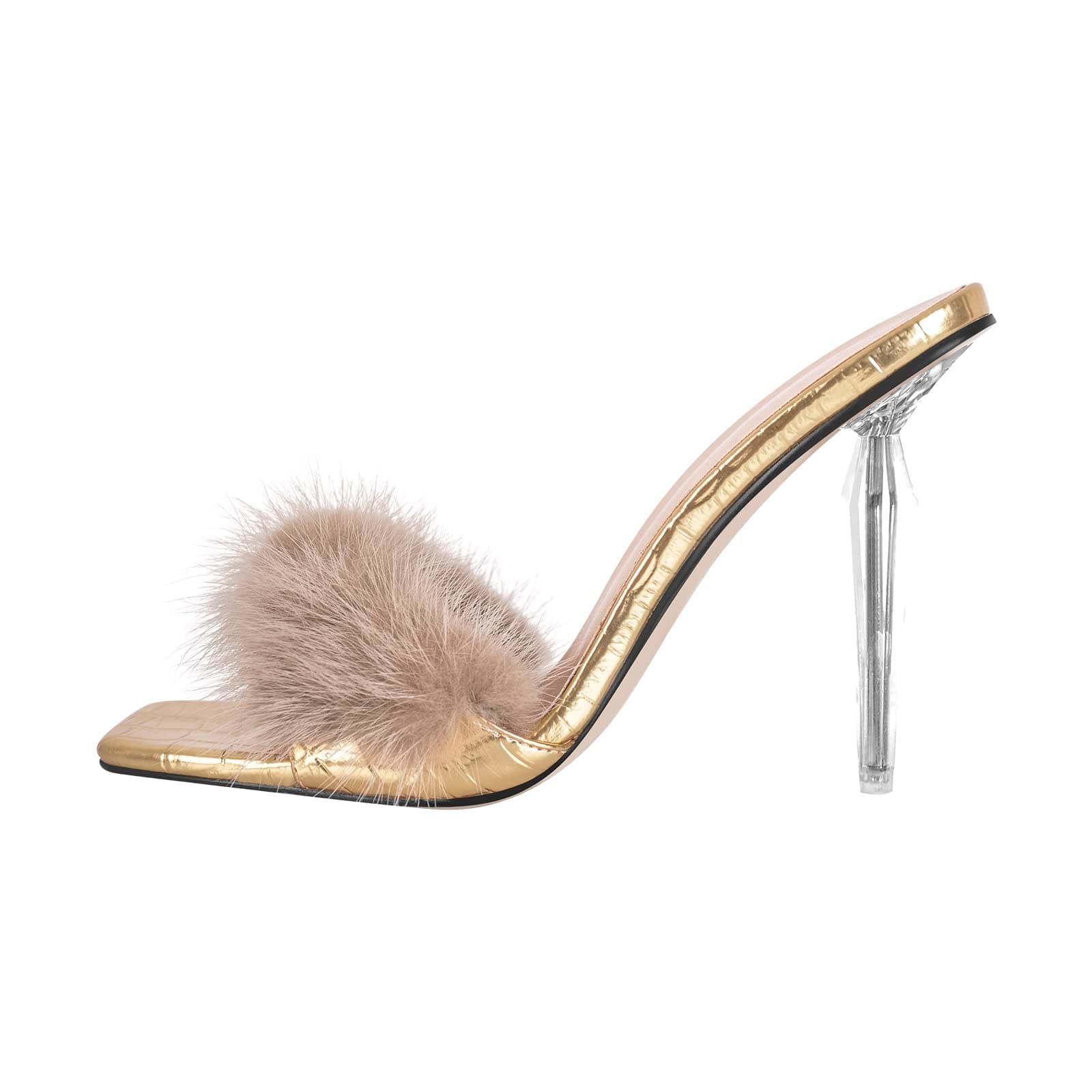 Women's Fur Slip-On Mule Sandals