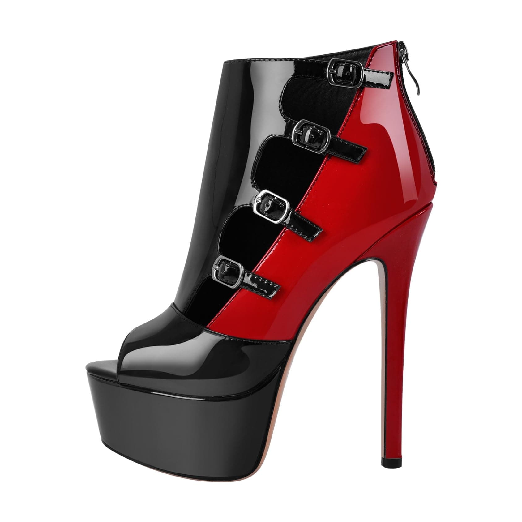 Richealnana Women's Two-Tone Multicolored Platform Stiletto Heels
