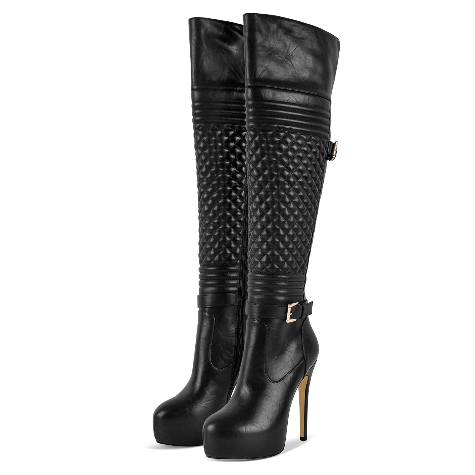 Richealnana Women's Wide Calf Over-The-Knee Stiletto Boot